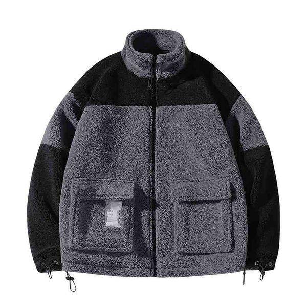 lamb cashmere coat men's 2021 autumn and winter work clothes thickened color matching fleece couple casual cotton jacket, Black;brown
lamb cashmere coat men's 2021 autumn and winter work clothes thickened color matching fleece couple casual cotton jacket, Black;brown