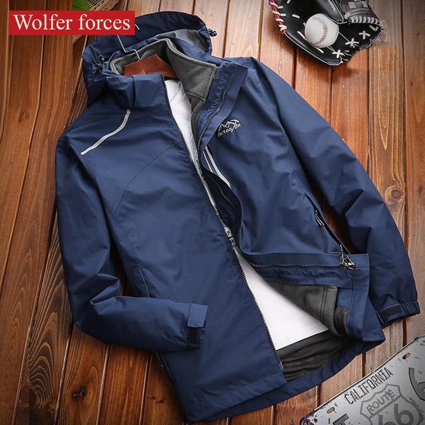men's jackets three in one or two outdoor jacket waterproof windbreaker plush coat mountaineering suit, Black;brown
men's jackets three in one or two outdoor jacket waterproof windbreaker plush coat mountaineering suit, Black;brown