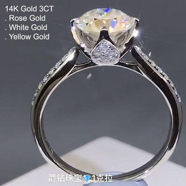 cluster rings 14k gold 3 moissanite diamond ring women round rose flower classic trendy wedding party engagement anniversary ct, Golden;silver
cluster rings 14k gold 3 moissanite diamond ring women round rose flower classic trendy wedding party engagement anniversary ct, Golden;silver
