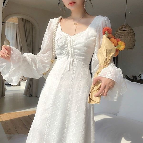 vintage fairy dress women elegant designer chiffon dress long sleeve french party midi dress casual women's clothing autumn 201025, Black;gray
vintage fairy dress women elegant designer chiffon dress long sleeve french party midi dress casual women's clothing autumn 201025, Black;gray