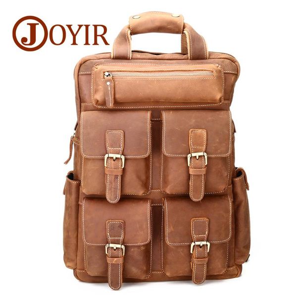 backpack joyir travel men genuine leather high capacity crazy horse vintage daypack multi pocket casual rucksack bag for 
backpack joyir travel men genuine leather high capacity crazy horse vintage daypack multi pocket casual rucksack bag for