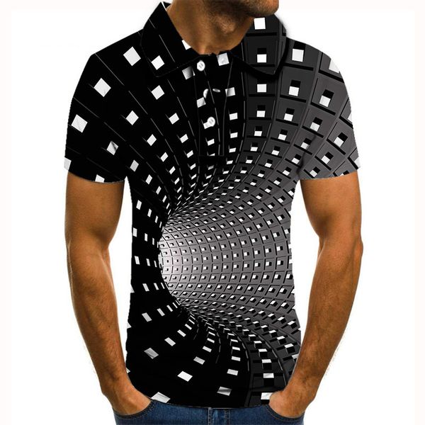 men's polo shirt 2021 summer spoof spot vortex 3d printing personalized cool breathable short sleeve, White;black
men's polo shirt 2021 summer spoof spot vortex 3d printing personalized cool breathable short sleeve, White;black