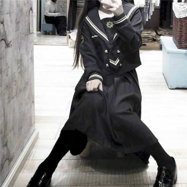 sailor suit japanese student female jacket orthodox long-sleeved jk uniform college style school spring and autumn 210526, White
sailor suit japanese student female jacket orthodox long-sleeved jk uniform college style school spring and autumn 210526, White