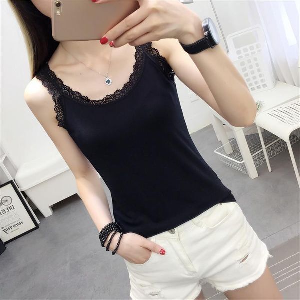 wide strap fashion black women camisole lace sleeveless tees shirts streetwear 2020 new summer female tanks, White
wide strap fashion black women camisole lace sleeveless tees shirts streetwear 2020 new summer female tanks, White