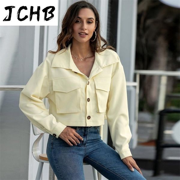 women's jackets jacket casual women 2021 autumn winter lapel big pockets short retro female loose long sleeve button basic harajuku coa, Black;brown
women's jackets jacket casual women 2021 autumn winter lapel big pockets short retro female loose long sleeve button basic harajuku coa, Black;brown