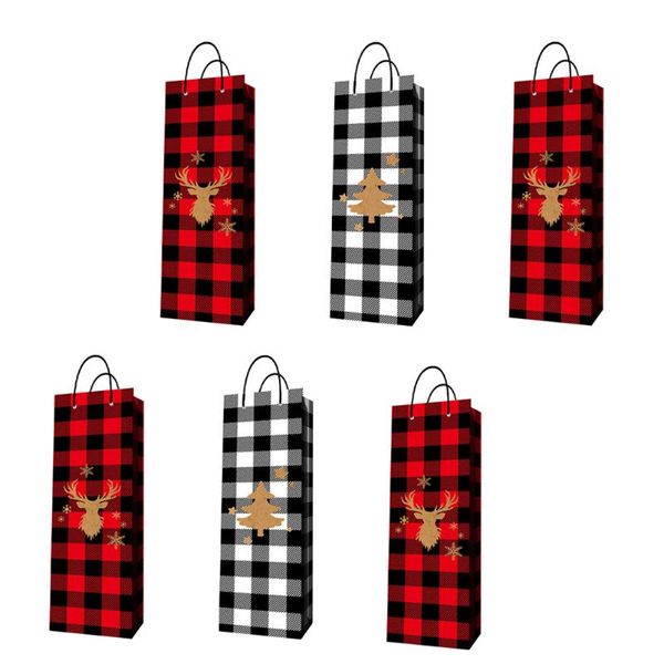 christmas decorations 6pcs paper bottle totes champagne pouch gift handbag 
christmas decorations 6pcs paper bottle totes champagne pouch gift handbag