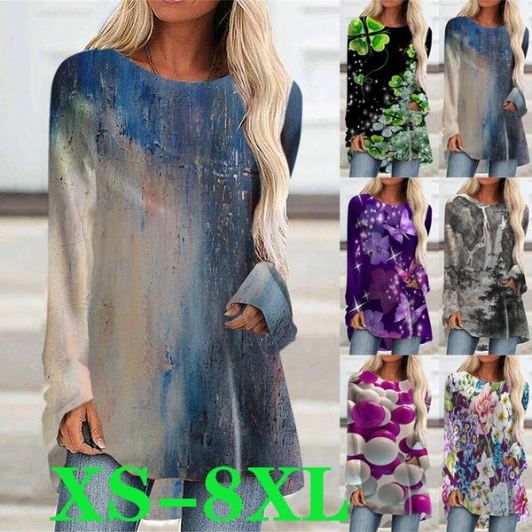 women's t-shirt print pure cotton long-sleeved fashion plus size shirts autumn and winter, White
women's t-shirt print pure cotton long-sleeved fashion plus size shirts autumn and winter, White