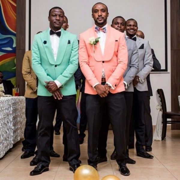 men's suits & blazers arrival green pink tuxedo wedding slim fit men suit custom 2 piece groomsmen prom blazer (jacket+pants), White;black
men's suits & blazers arrival green pink tuxedo wedding slim fit men suit custom 2 piece groomsmen prom blazer (jacket+pants), White;black