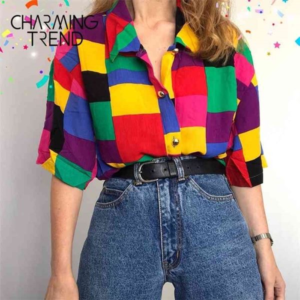 womens blouse geometric patterns colorful harajuku preppy young girls vintage shirt streewear summer women loose clothes 210323, White
womens blouse geometric patterns colorful harajuku preppy young girls vintage shirt streewear summer women loose clothes 210323, White