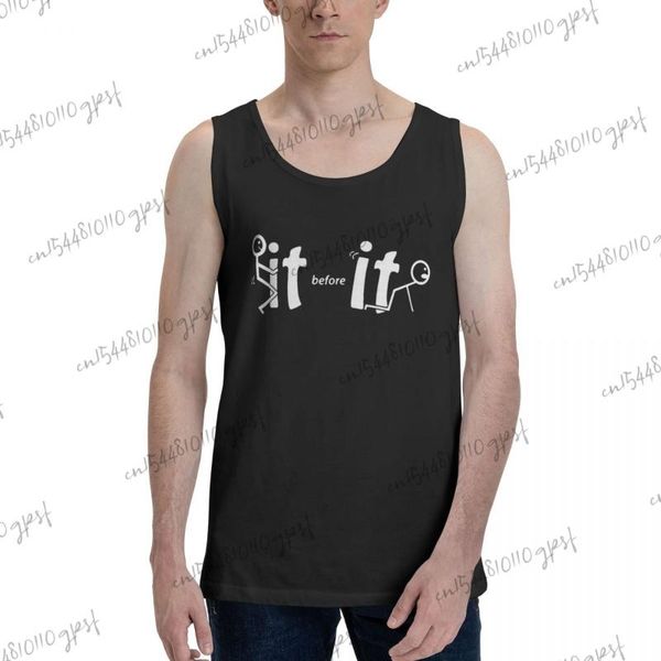 men' tank 100% cotton ropa it before sunlight comical shirt black clothing, White;black
men' tank 100% cotton ropa it before sunlight comical shirt black clothing, White;black