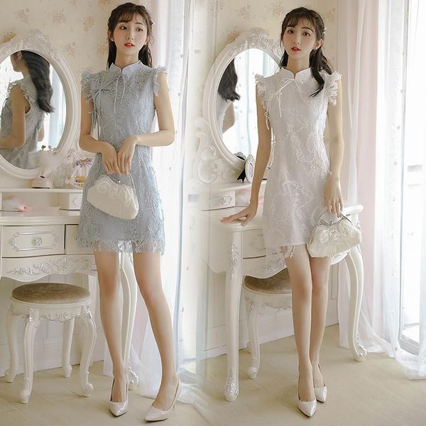 casual dresses clothing in the summer of 2021 fat mm modern cheongsam paragraphs young sweet favors chinese wind short dress, Black;gray
casual dresses clothing in the summer of 2021 fat mm modern cheongsam paragraphs young sweet favors chinese wind short dress, Black;gray