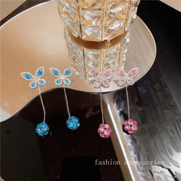 dangle & chandelier blue pink rhinestones butterfly long earrings for women korean style delicate sweet new fashion pendientes, Silver
dangle & chandelier blue pink rhinestones butterfly long earrings for women korean style delicate sweet new fashion pendientes, Silver