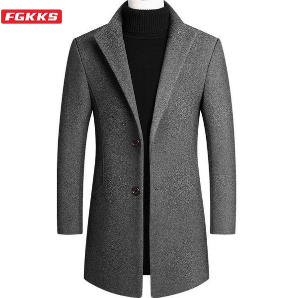 men's wool & blends fgkks camel coat autumn winter trench korean casual blazer solid color mid-length mens coats 4xl, Black
men's wool & blends fgkks camel coat autumn winter trench korean casual blazer solid color mid-length mens coats 4xl, Black