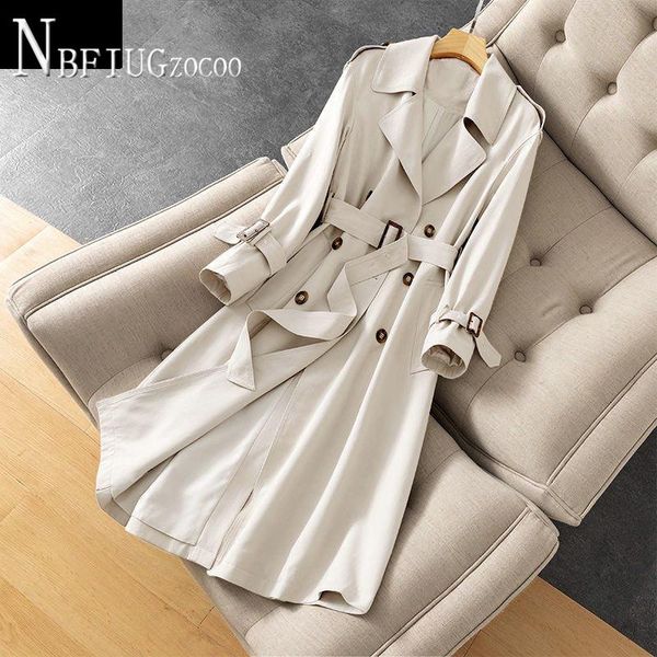 women's jackets long style 2021 spring autumn women coat korean fashion lapel female overcoat, Black;brown