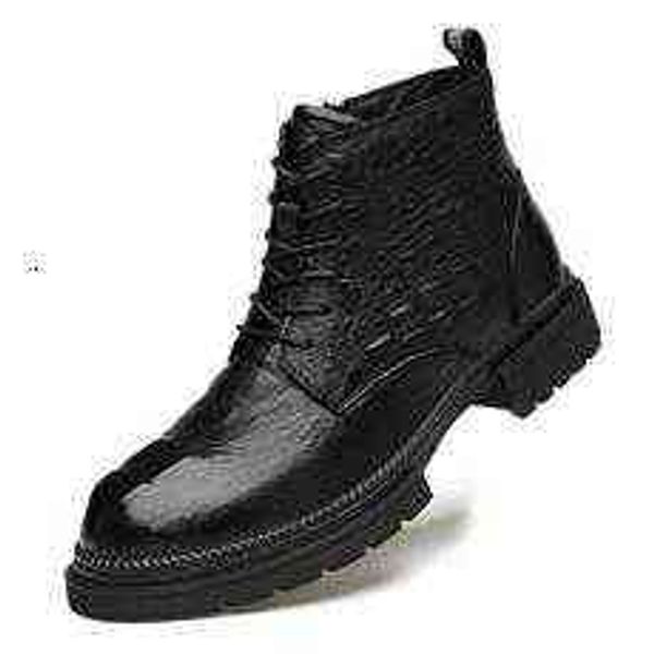 tangzuo 9776 high leather shoes, , 38-47, Black