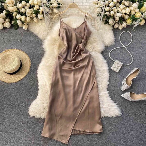 dress croysier summer spaghetti strap v neck ruched slip satin vintage evening party elegant midi women clothes jnfh, Black;gray
dress croysier summer spaghetti strap v neck ruched slip satin vintage evening party elegant midi women clothes jnfh, Black;gray