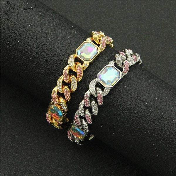 charm bracelets hip hop bling iced out men rapper bracelet full rectangle rhinestone pave miami cuban link chain woman for jewelry, Golden;silver
charm bracelets hip hop bling iced out men rapper bracelet full rectangle rhinestone pave miami cuban link chain woman for jewelry, Golden;silver