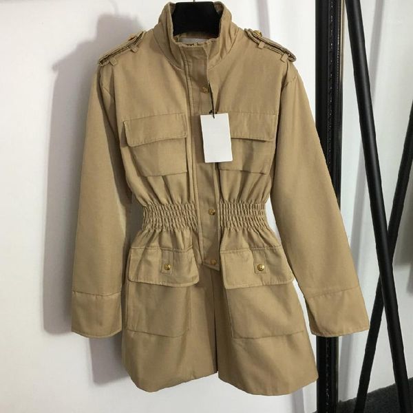 women's trench coats luxury design high-end fashion work clothes wind elastic waist closing long sleeve coat stand collar dress windbre, Tan;black
women's trench coats luxury design high-end fashion work clothes wind elastic waist closing long sleeve coat stand collar dress windbre, Tan;black