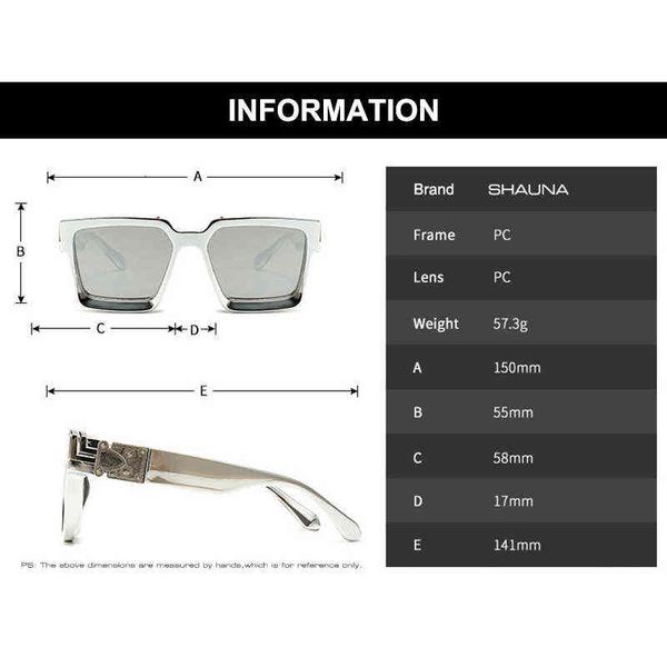 luxury designer sunglasses shauna retro square women brand designer summer styles candy colors fashion silver mirror shades men uv400, White;black
luxury designer sunglasses shauna retro square women brand designer summer styles candy colors fashion silver mirror shades men uv400, White;black