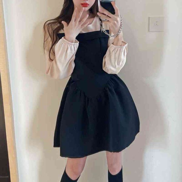 casual dresses autumn y2k mini women long sleeve elegant kawaii korean fahsion vintage fake two piece party chic fjry, Black;gray
casual dresses autumn y2k mini women long sleeve elegant kawaii korean fahsion vintage fake two piece party chic fjry, Black;gray