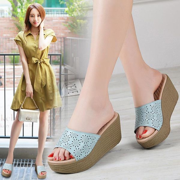 outside summer womens sandals genuine leather wedges thick platform ladies slides solid casual womans slippers high (5cm-8cm, Black
outside summer womens sandals genuine leather wedges thick platform ladies slides solid casual womans slippers high (5cm-8cm, Black