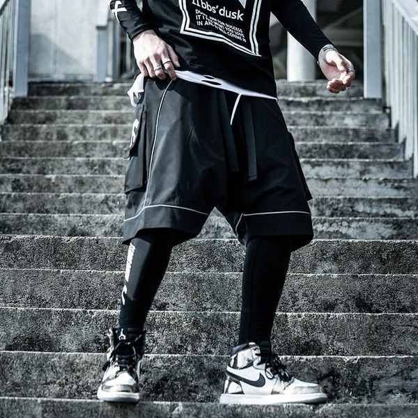 techwear hip hop black tactics men cargo short pants summer reflective male ribbons joggers casual pockets tactical streetwear men's sh, White;black
techwear hip hop black tactics men cargo short pants summer reflective male ribbons joggers casual pockets tactical streetwear men's sh, White;black