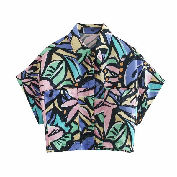 women's knits & tees women fashion colorful print za spring short shirts chic lady casual turn-down collar big pockets single brea, White
women's knits & tees women fashion colorful print za spring short shirts chic lady casual turn-down collar big pockets single brea, White