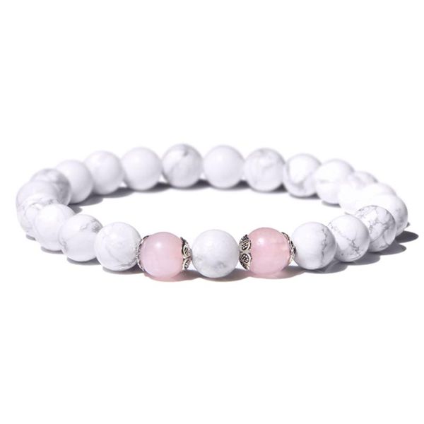 beaded, strands handmade natural stone beads energy bracelet 8mm white howlite turquoises stretch charm for women yoga jewelry gifts, Black
beaded, strands handmade natural stone beads energy bracelet 8mm white howlite turquoises stretch charm for women yoga jewelry gifts, Black