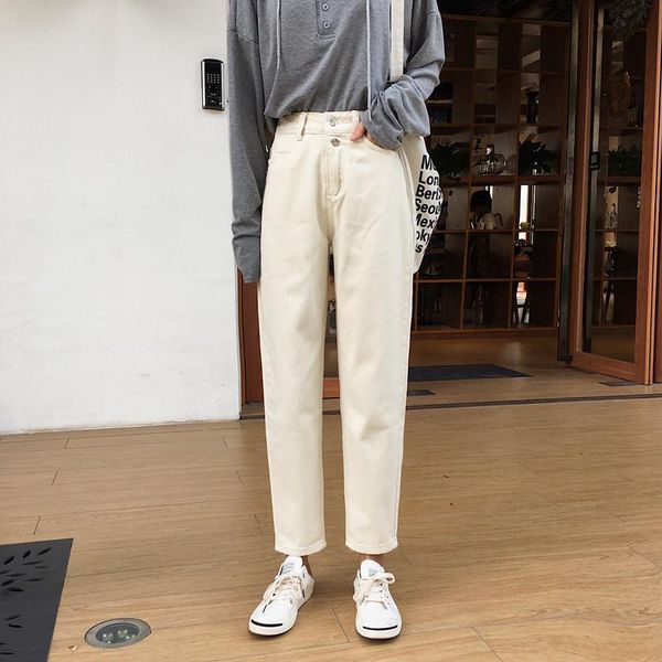 women's jeans white pants spring 2021 high-waisted female student korean version loose and versatile 9 cent straight, Blue
women's jeans white pants spring 2021 high-waisted female student korean version loose and versatile 9 cent straight, Blue