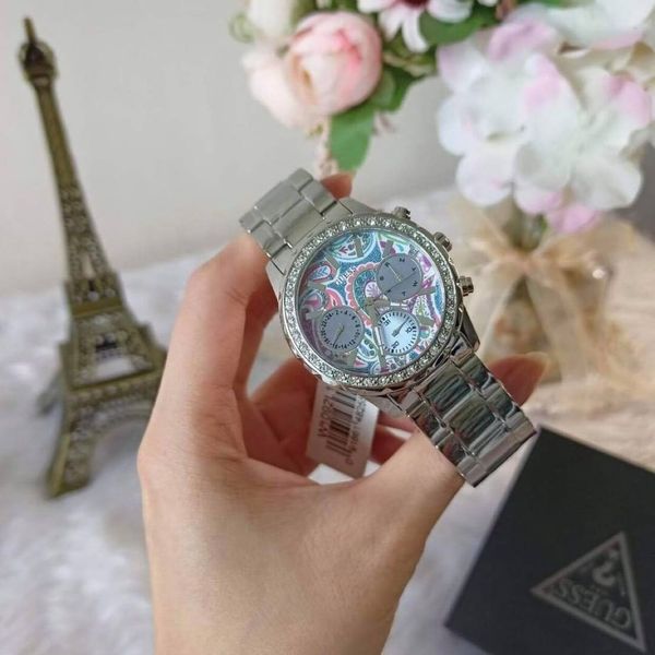 designer watch brand table luxury es gals fashion silver steel band three eye leisure waterproof women's w1092l1, Slivery;brown
designer watch brand table luxury es gals fashion silver steel band three eye leisure waterproof women's w1092l1, Slivery;brown