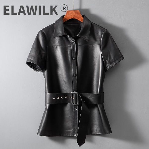women's leather & faux 2021 autumn arrival short sleeves sheepskin real belt jackets c235, Black
women's leather & faux 2021 autumn arrival short sleeves sheepskin real belt jackets c235, Black