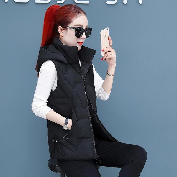 women's vests #0805 winter vest coat women zipper casual short sleeveless jacket with hooded waitcoat ladies slim solid, Black;white
women's vests #0805 winter vest coat women zipper casual short sleeveless jacket with hooded waitcoat ladies slim solid, Black;white
