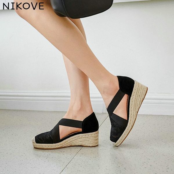 dress shoes nikove 2021 cross-strap summer women pumps mesh+pu pointed toe wedge med heel solid casual fashion size 34-39, Black
dress shoes nikove 2021 cross-strap summer women pumps mesh+pu pointed toe wedge med heel solid casual fashion size 34-39, Black