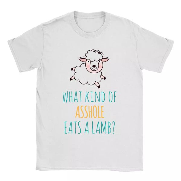 what kind of mens t-shirt vegetarian vegan sheep lamb gift present, White;black
what kind of mens t-shirt vegetarian vegan sheep lamb gift present, White;black