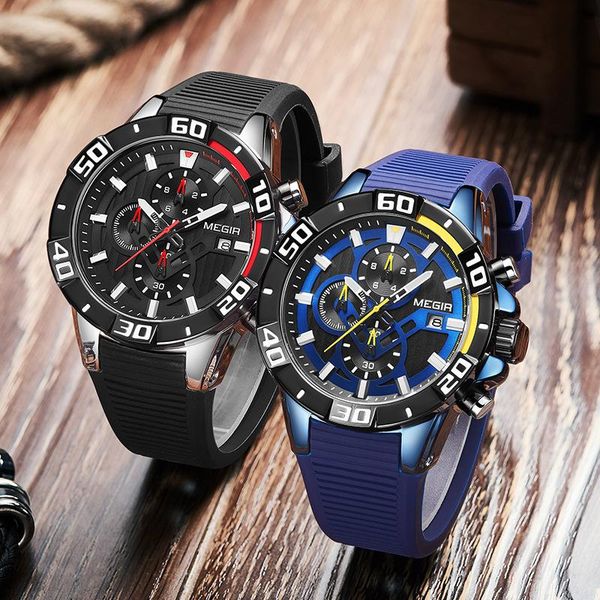 wristwatches megir men watches chronograph sport watch silicone quartz military clock relogio masculino reloj hombre, Slivery;brown
wristwatches megir men watches chronograph sport watch silicone quartz military clock relogio masculino reloj hombre, Slivery;brown