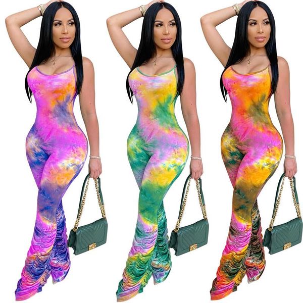 fitness workout sports wear sleeveless tie dye print rompers womens jumpsuit o-neck fashion flare long pants playsuits 2021 women's jum, Black;white
fitness workout sports wear sleeveless tie dye print rompers womens jumpsuit o-neck fashion flare long pants playsuits 2021 women's jum, Black;white