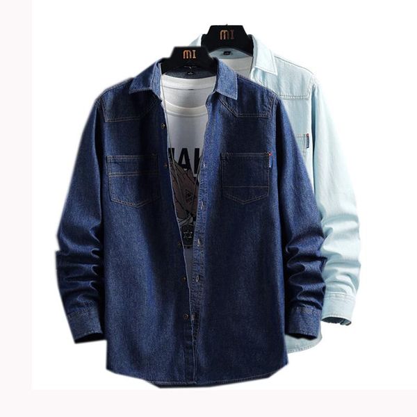 men's casual shirts mens shirt brand 100% cotton korean loose solid thick for spring autumn turndown collar denim 2 pockets a08271103, White;black
men's casual shirts mens shirt brand 100% cotton korean loose solid thick for spring autumn turndown collar denim 2 pockets a08271103, White;black