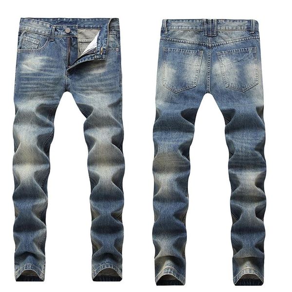 men's jeans spring and autumn denim feet korean style pants handsome trendy trousers wash, Blue
men's jeans spring and autumn denim feet korean style pants handsome trendy trousers wash, Blue