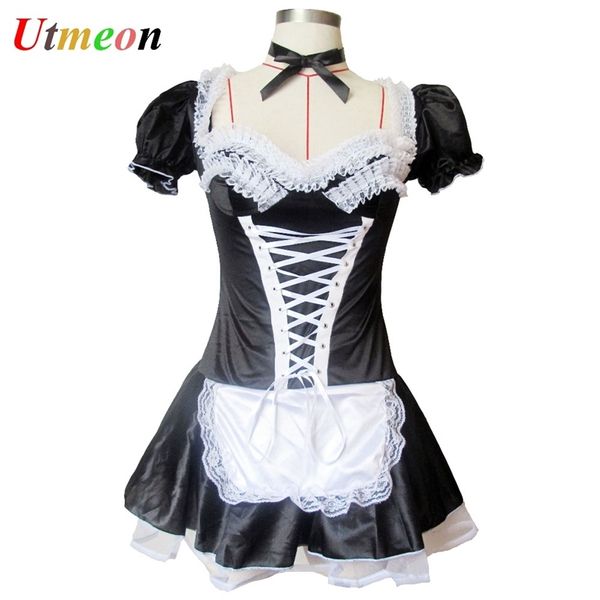 women' french maid cosplay lingerie plus size halloween costume for women dress exotic servant outfit 211118, Red;black
women' french maid cosplay lingerie plus size halloween costume for women dress exotic servant outfit 211118, Red;black