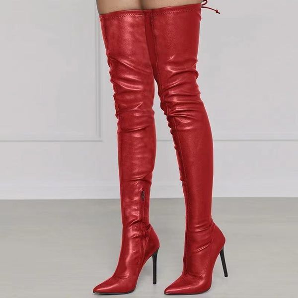 boots skintight thigh high for ladies thin heel plus size 43 stiletto women stretch over knee back lace, Black
boots skintight thigh high for ladies thin heel plus size 43 stiletto women stretch over knee back lace, Black