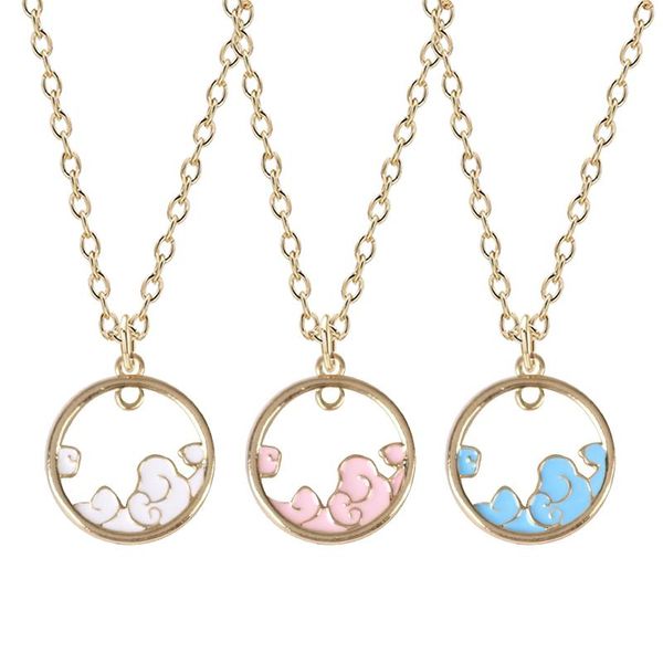 pendant necklaces 2021 latest cute girl necklace round hollow sky cloud white pink blue optional fashion temperament female jewelry gift, Silver
pendant necklaces 2021 latest cute girl necklace round hollow sky cloud white pink blue optional fashion temperament female jewelry gift, Silver