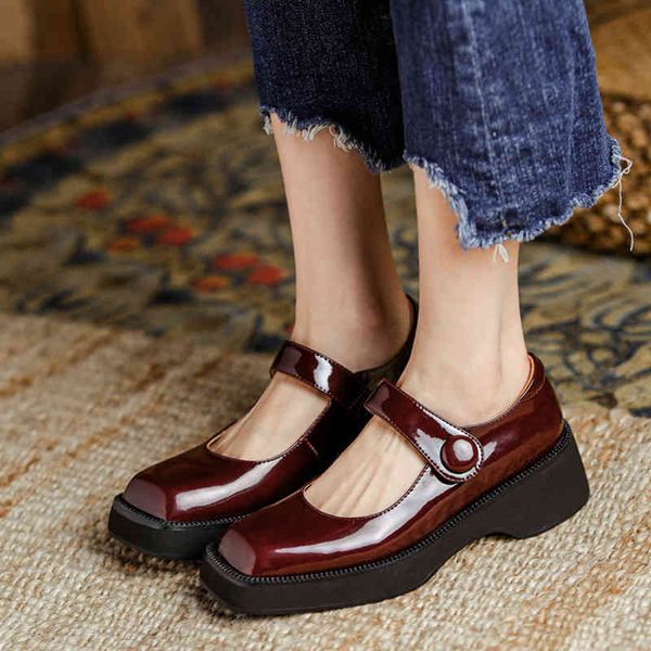 sandals genuine leather pumps of women's square toe mary jane shoes thick spring heels will see office lady woman bombs 94gp, Black
sandals genuine leather pumps of women's square toe mary jane shoes thick spring heels will see office lady woman bombs 94gp, Black