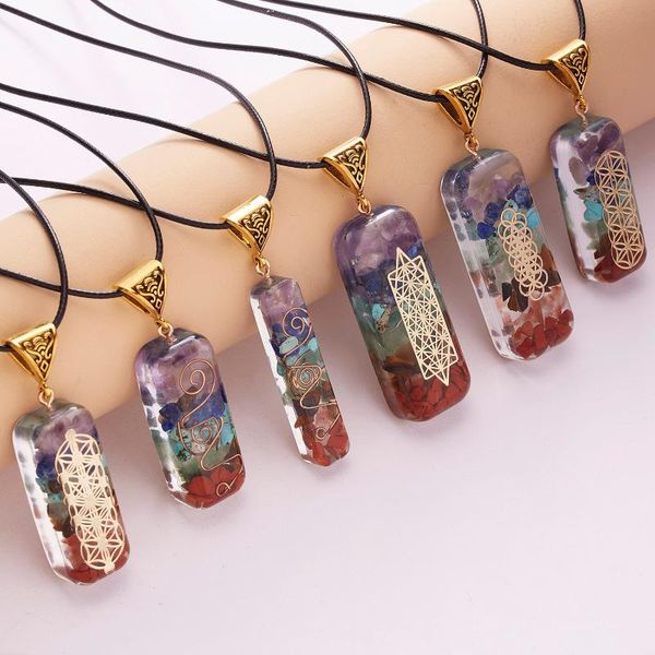pendant necklaces charm colorful seven chakra natural crushed stone necklace for women men geometric pattern rope chain jewelry, Silver
pendant necklaces charm colorful seven chakra natural crushed stone necklace for women men geometric pattern rope chain jewelry, Silver