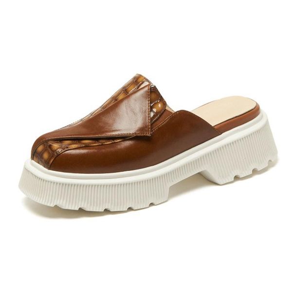 slippers women's mules fashion platform for ladies genuine leather round toe flat with outdoor, Black
slippers women's mules fashion platform for ladies genuine leather round toe flat with outdoor, Black