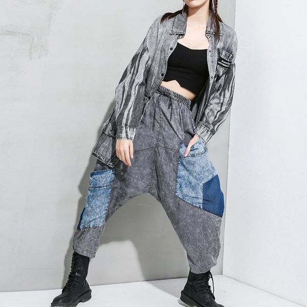 women's pants & capris xuxi cotton cross-pants spring autumn thin high waist fashion patchwork elastic streetwear loose patch trousers, Black;white
women's pants & capris xuxi cotton cross-pants spring autumn thin high waist fashion patchwork elastic streetwear loose patch trousers, Black;white