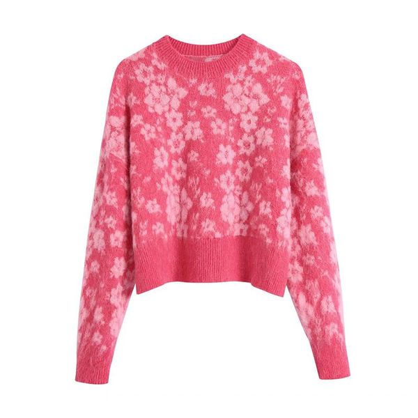 women's sweaters evfer womens 2021 fashion pink flower print knitted loose pullover female caual o-neck long sleeve short soft, White;black
women's sweaters evfer womens 2021 fashion pink flower print knitted loose pullover female caual o-neck long sleeve short soft, White;black