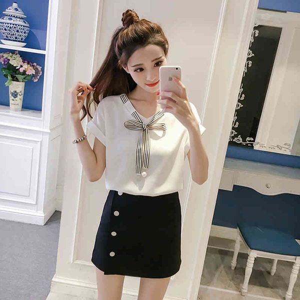 paris girl womens and blouses chiffon cool ladies korean style chemisier femme fashion clothing summer female bow 210524, White
paris girl womens and blouses chiffon cool ladies korean style chemisier femme fashion clothing summer female bow 210524, White