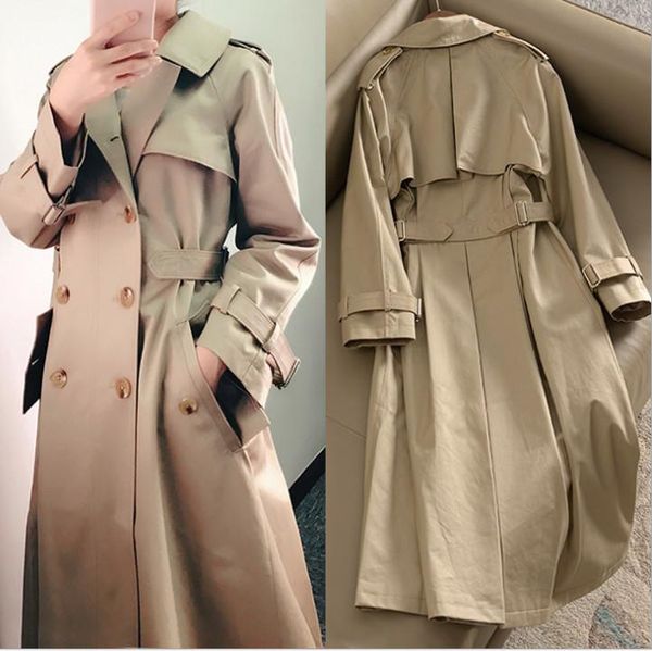 women's trench coats women solid coat with sashes double breasted windbreaker long outwear elegant female, Tan;black
women's trench coats women solid coat with sashes double breasted windbreaker long outwear elegant female, Tan;black
