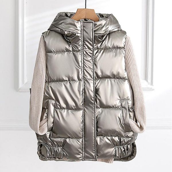 women's vests bright face color matching short coat women autumn and winter style korean loose fashion stand-up collar bread jacket, Black;white
women's vests bright face color matching short coat women autumn and winter style korean loose fashion stand-up collar bread jacket, Black;white