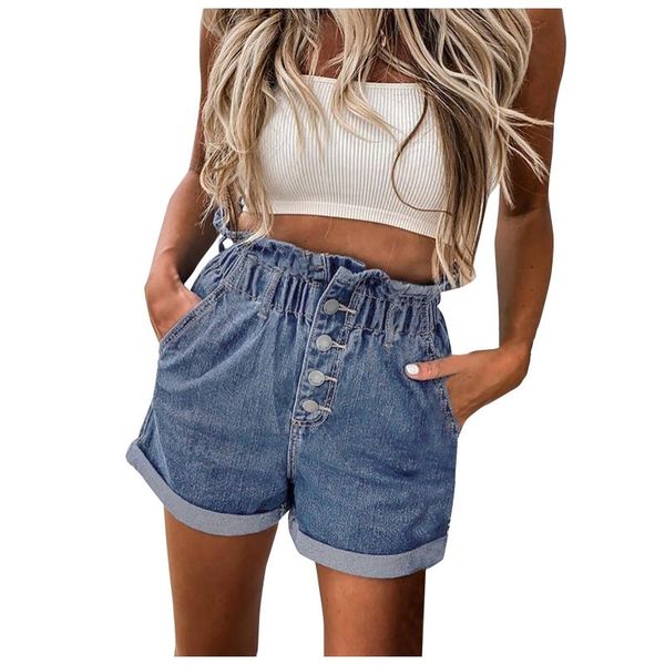 aesthetic denim shorts women pockets mid button pants vintage jeans pantalones cortos de mujer women's, White;black
aesthetic denim shorts women pockets mid button pants vintage jeans pantalones cortos de mujer women's, White;black